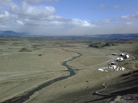 Vista del Drekagil dall'Askja
